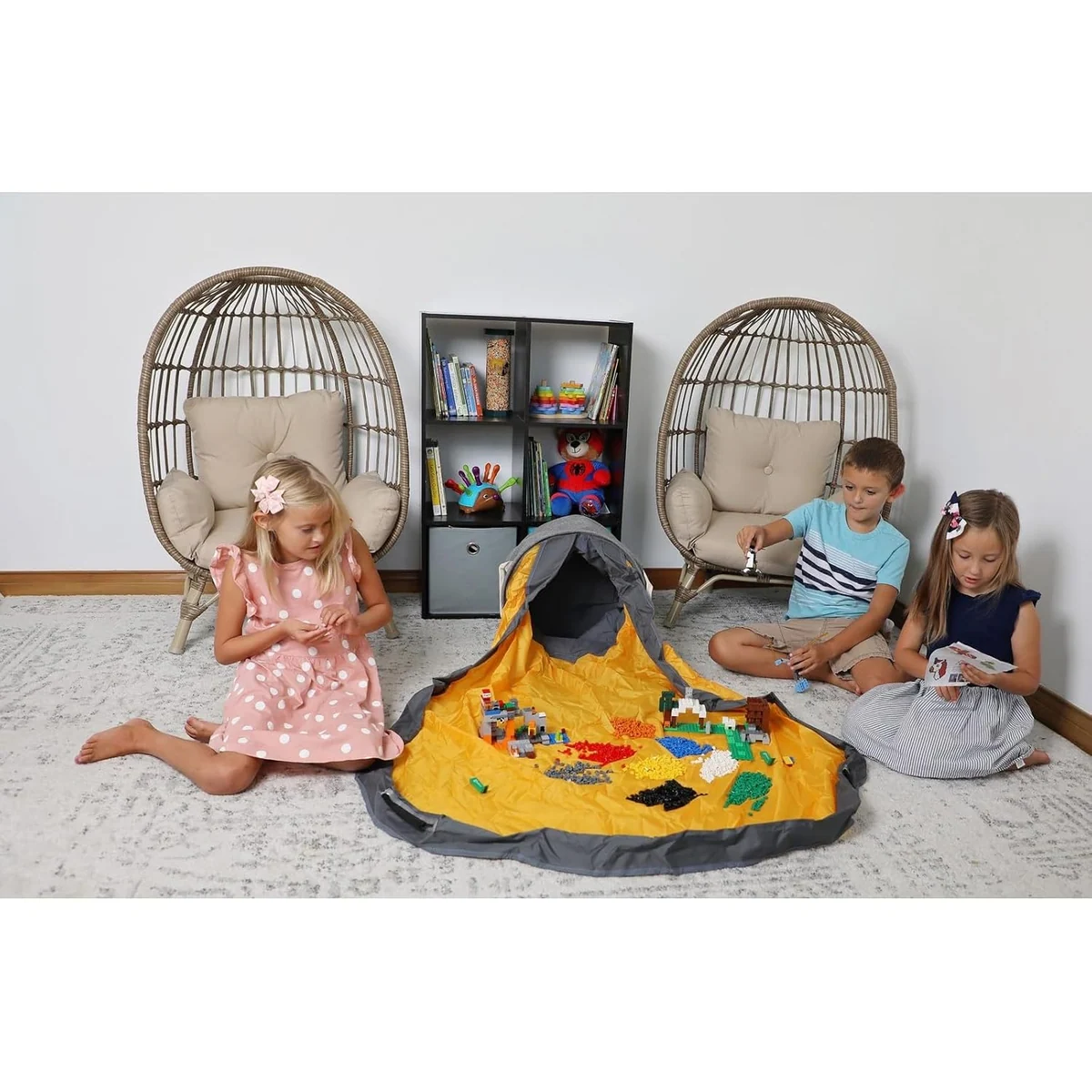 Children playing on the SlideAway play mat by Creative QT