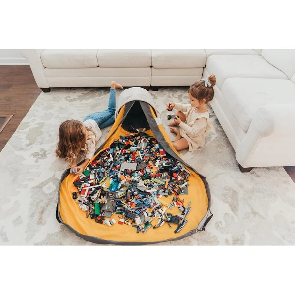 SlideAway Play Mat & Toy Bag by Creative QT, beige